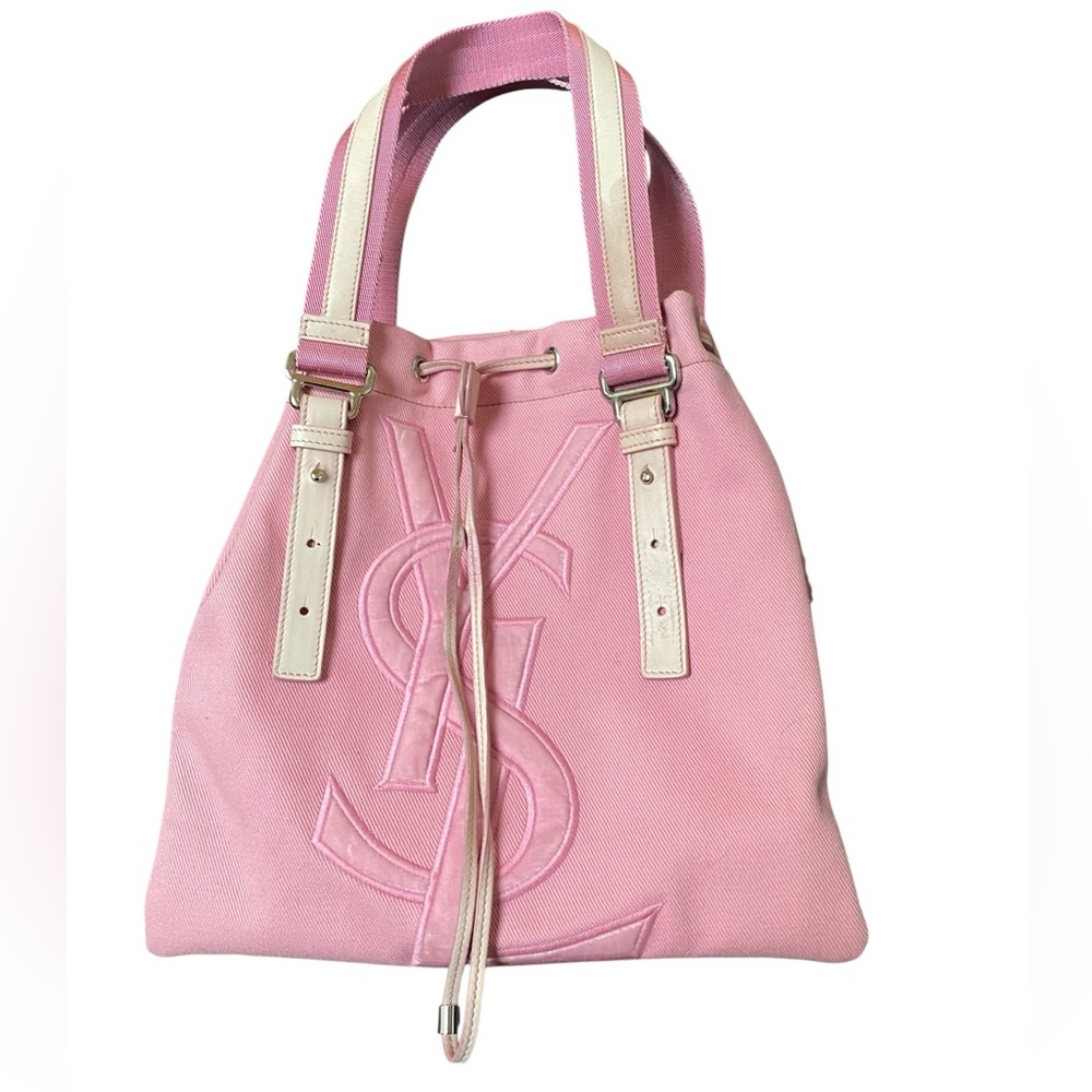 Yves Saint Laurent Pink Drawstring Tote